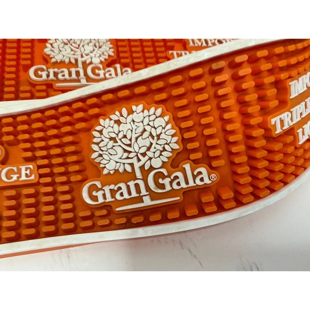 Gran Gala Bar Mat Set of 2 Triple Orange Liqueur Rubber Service Rail Mats 23.5in